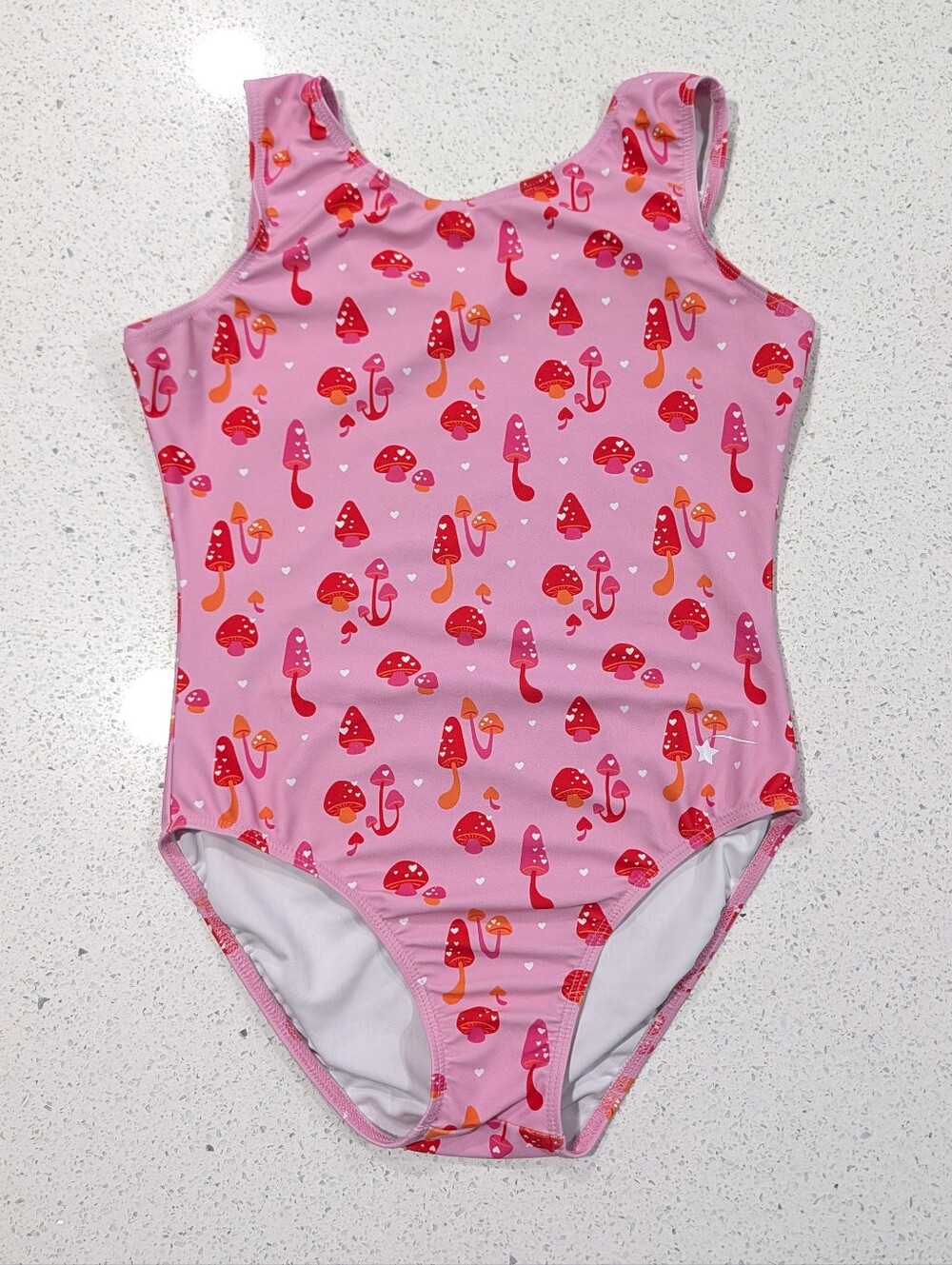 TRIPPY Destira Gymnastics Dance Leotard AXS X- Small MUSHROOM Alice WONDERLAND
